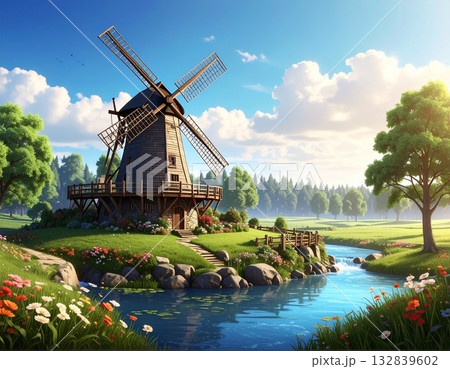 水車小屋 水車小屋 132839602