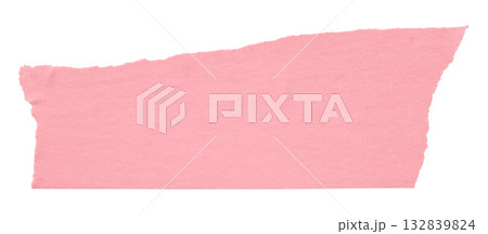 pink crumpled torn tape isolated on transparent background. pink crumpled torn tape isolated on transparent background. 132839824
