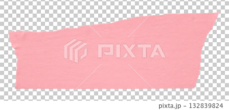 pink crumpled torn tape isolated on transparent background. pink crumpled torn tape isolated on transparent background. 132839824