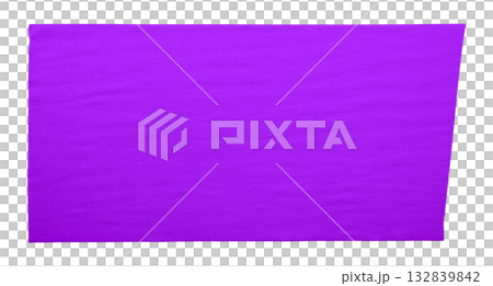 purple crumpled torn tape isolated on transparent background. 132839842