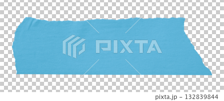 light blue crumpled torn tape isolated on transparent background. light blue crumpled torn tape isolated on transparent background. 132839844