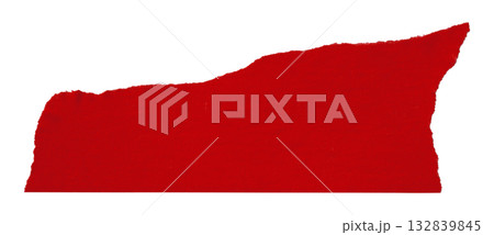 red crumpled torn tape isolated on transparent background. 132839845
