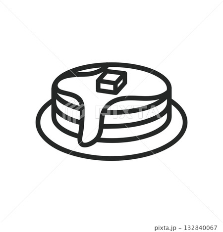 シンプルなホットケーキのアイコン 132840067