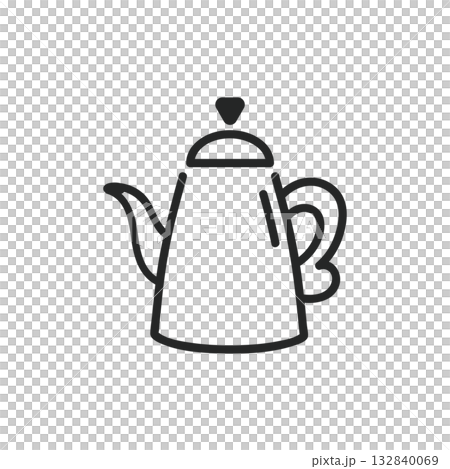 簡單的細長鍋圖標 簡單的細長鍋圖標 132840069