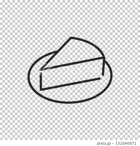 シンプルなケーキのアイコン シンプルなケーキのアイコン 132840071