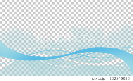 Wave line and translucent watercolor background material light blue Wave line and translucent watercolor background material light blue 132840080