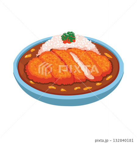 Katsu Curry with White Rice Katsu Curry with White Rice 132840181
