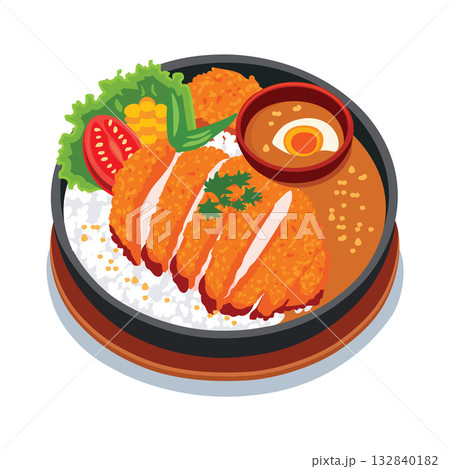 Katsu Don with Soft-Boiled Egg 132840182