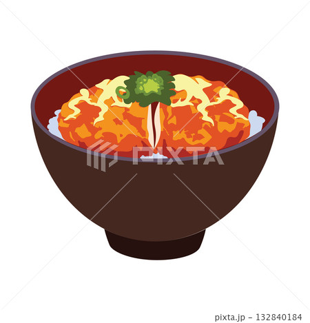 Katsudon with Egg and Sauce Katsudon with Egg and Sauce 132840184