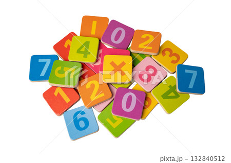 Math number colorful, education study mathematics. 132840512