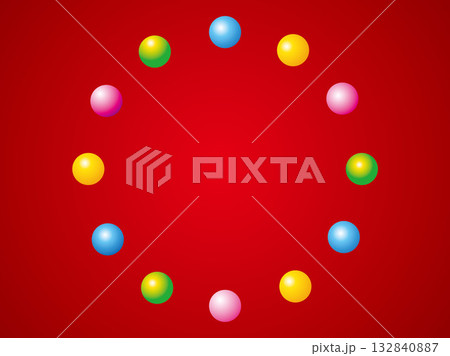 カラフルな丸円の背景 132840887