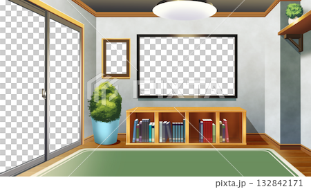 附電視的一室公寓 132842171