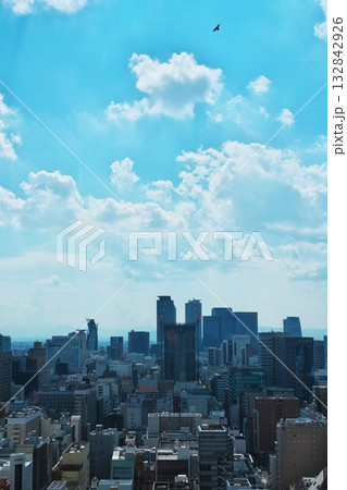 中部電力MIRAI TOWERのスカイデッキ内から西の名古屋駅方面を望む 中部電力MIRAI TOWERのスカイデッキ内から西の名古屋駅方面を望む 132842926