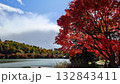 紅葉と秋の諏訪湖 132843411