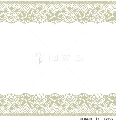 Openwork lace ribbon in seamless border eco green color in vintage style.Hand-drawn illustration with floral pattern.Lightweight for backgrounds,wedding,February 14,March 8,Mothers Day Openwork lace ribbon in seamless border eco green color in vintage style.Hand-drawn illustration with floral pattern.Lightweight for backgrounds,wedding,February 14,March 8,Mothers Day 132843505