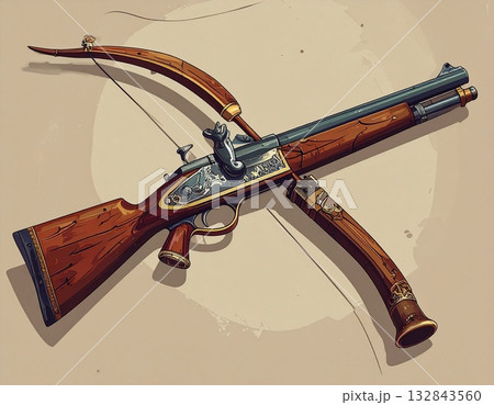 ファンタジーのボウガン 132843560