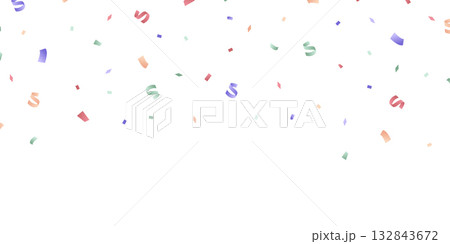 confetti background Stunning colors that zigzag down for the celebration. Festive decoration vector illustration 132843672