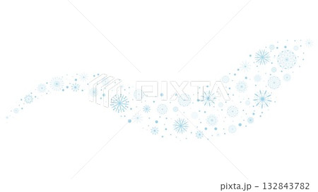 Snowflakes create wave Vector graphics Snowflakes create wave Vector graphics 132843782