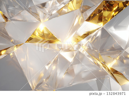 クリスタルと金の光イメージ ダイヤモンドイメージ 背景素材 クリスタルと金の光イメージ ダイヤモンドイメージ 背景素材 132843971