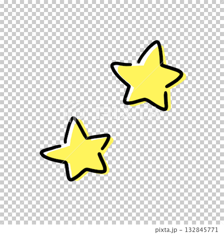 簡單的手繪風格插畫素材明星 132845771