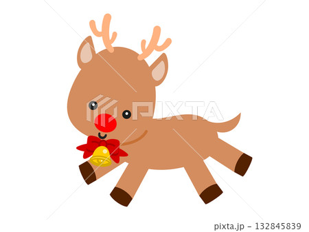 かわいいトナカイのイラスト かわいいトナカイのイラスト 132845839