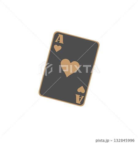 Ace of love playing card icon, simple design Ace of love playing card icon, simple design 132845996
