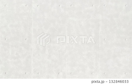 セパ穴のある淡く明るい白灰色のコンクリート塀の横長の背景画像 132846033