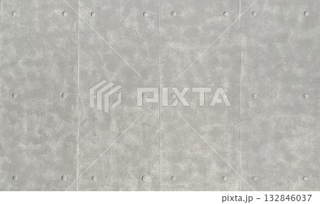セパ穴のある明るい灰色のコンクリート塀の横長の背景画像 132846037