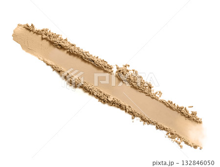 Makeup compact powder swatch texture isolated on white Makeup compact powder swatch texture isolated on white 132846050