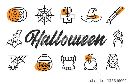Halloween Poster. Vector Illustration 132846662