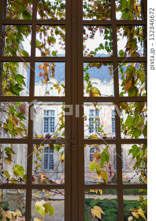View of the facade of a private mansion in the Marais district of Paris View of the facade of a private mansion in the Marais district of Paris 132846672