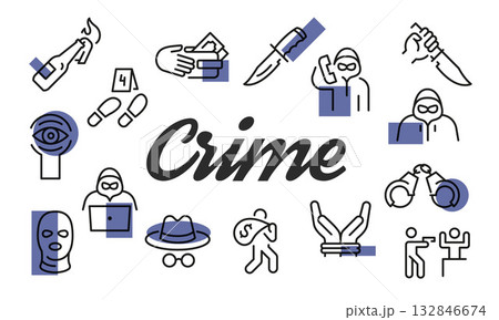Crime Poster. Vector Illustration Crime Poster. Vector Illustration 132846674