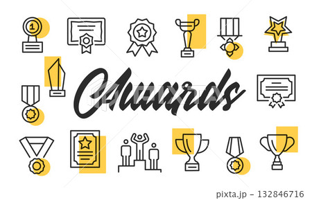Awards Poster. Vector Illustration Awards Poster. Vector Illustration 132846716