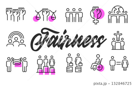 Fairness Poster. Vector Illustration Fairness Poster. Vector Illustration 132846725
