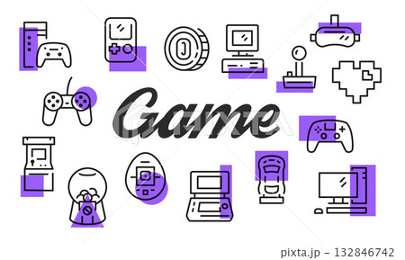 Game Poster. Vector Illustration 132846742
