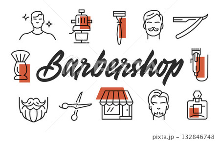 Barbershop Poster. Vector Illustration 132846748