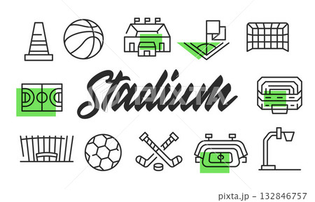 Stadium Poster. Vector Illustration Stadium Poster. Vector Illustration 132846757