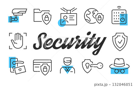 Security Poster. Vector Illustration Security Poster. Vector Illustration 132846851