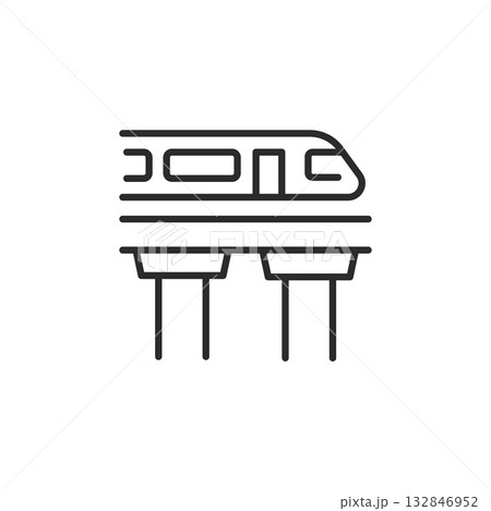 Monorail Train Icon 132846952