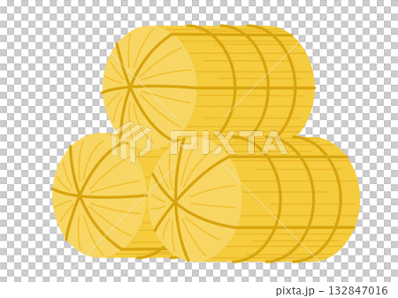 積まれた俵のイラスト 132847016