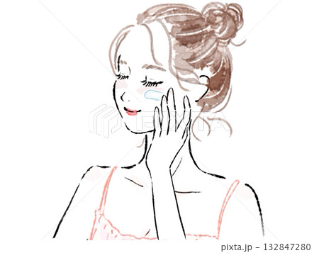 乾燥肌に悩む女性 132847280