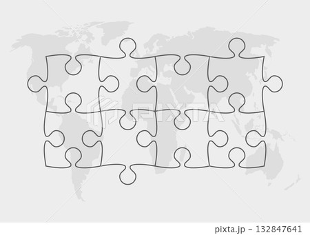 Puzzle diagram infographic process on 8 parts 132847641