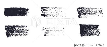 Strokes of Black Paint. Dry Paint Stains Brush Stroke Set. Straight Line Brush Stripes, Smears. Rough Grunge Thick Paint Textures Collection. Isolated Vector Illustration Strokes of Black Paint. Dry Paint Stains Brush Stroke Set. Straight Line Brush Stripes, Smears. Rough Grunge Thick Paint Textures Collection. Isolated Vector Illustration 132847824