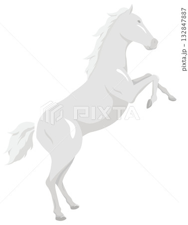躍動する馬イラスト 躍動する馬イラスト 132847887
