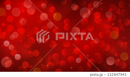 Shiny Festive Background. Abstract Red Gold Glitter Background. Bokeh and Confetti Design Element for Merry Christmas and Happy New Year Banner, Poster, Website Congratulations. Holiday Party BG. 132847941