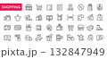 Shopping Line Icons Set 132847949