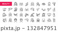 Beauty Line Icons Set 132847951