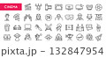 Cinema Line Icons Set 132847954