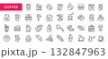Coffee Line Icons Set 132847963