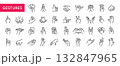 Gestures Line Icons Set 132847965